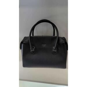 Guess Black Zippered Handbag W/ Cream Interior